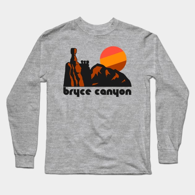 Retro Bryce Canyon ))(( Tourist Souvenir National Park Design Long Sleeve T-Shirt by darklordpug